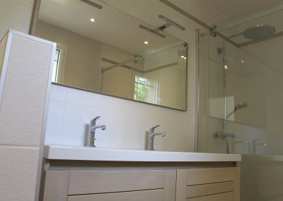 Salle de douche Gasllo - Miroir et meuble avec vasque double